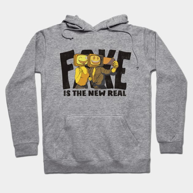 Fake Is The New Real Hoodie by Brainfrz